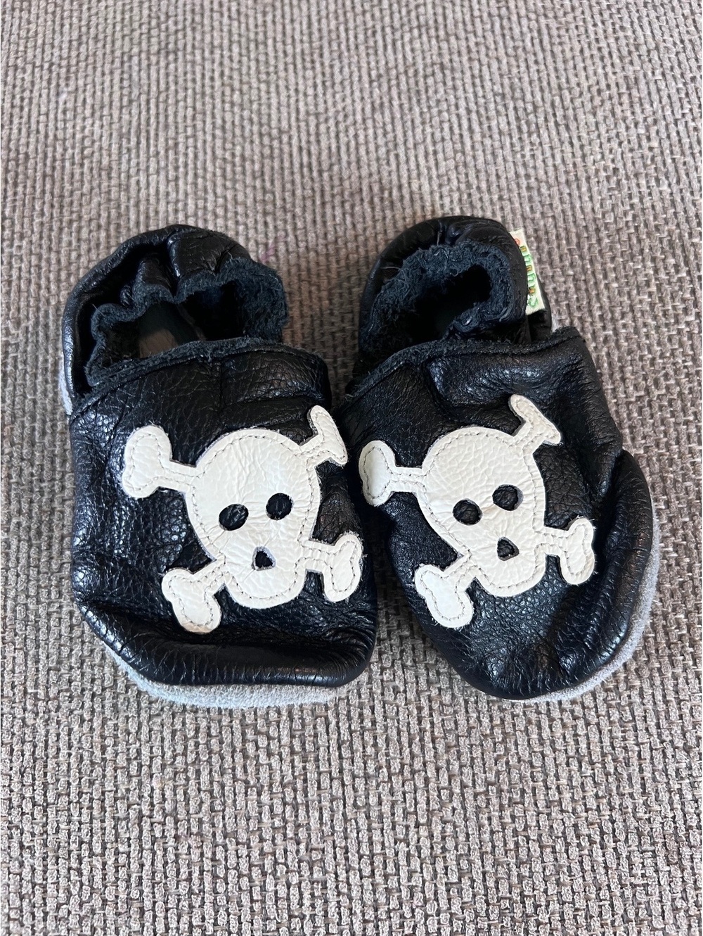 Kids Leather Skull Shoes